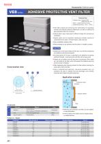 VE8 series - ADHESIVE PROTECTIVE VENT FILTER