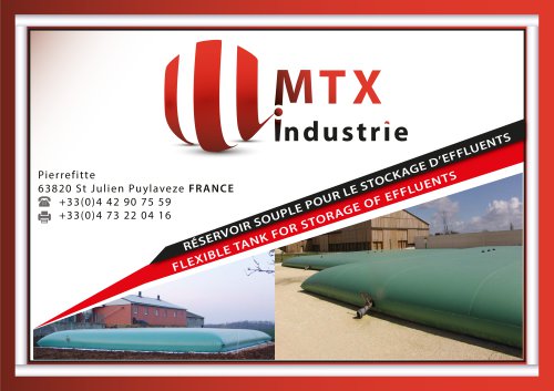 Flexible tank for storage of effluents