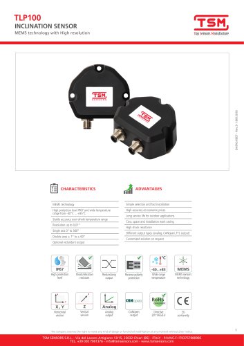 TLP 100 - INCLINATION SENSOR