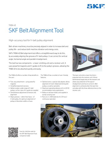 SKF Belt alignment tool TKBA 40