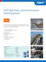 SKF High load, extreme pressure bearing grease LGEP 2