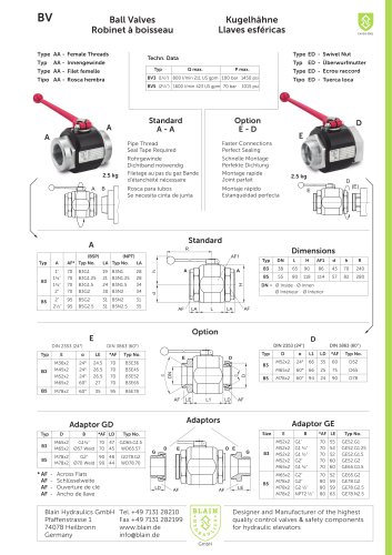 Ball Valves BV