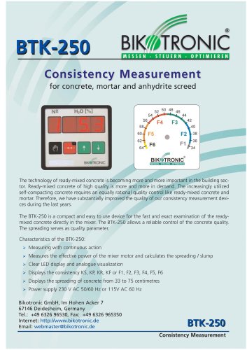  Consistency Measurement BTK-250