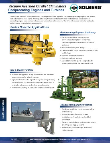 Oil Mist Eliminators for Power Generation