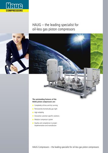 HAUG core competencies - oil-less, gas-tight and customised compressors