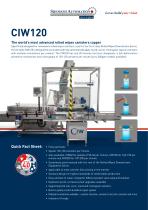 Automatic capping machine for lids of rolled wipes in canisters.