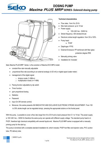 Maxima PLUS MRP series