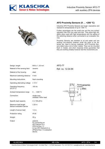 Inductive high-temperature Sensors up to 200 &deg;C
