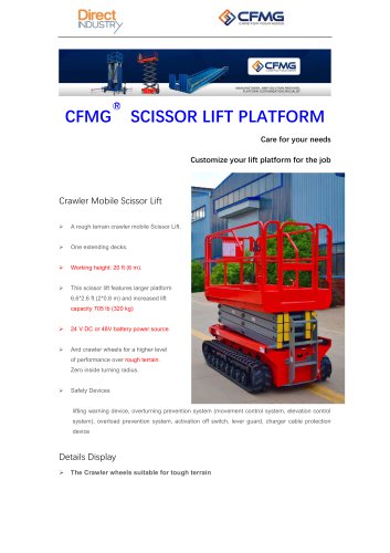 Crawler mobile scissor lift platform