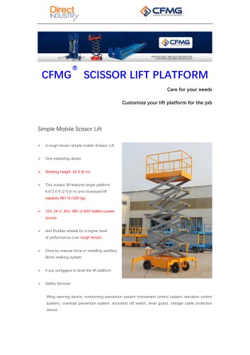 SIMPLE MOBILE SCISSOR LIFT PLATFORM