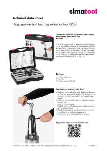31 51 01 - Technical Data Sheet - BP 61 - EN