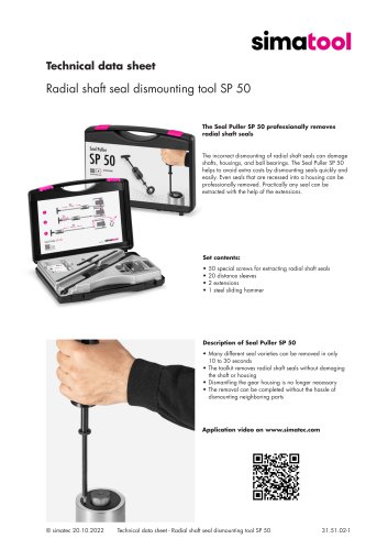 31 51 02 - Technical Data Sheet - SP 50 - EN