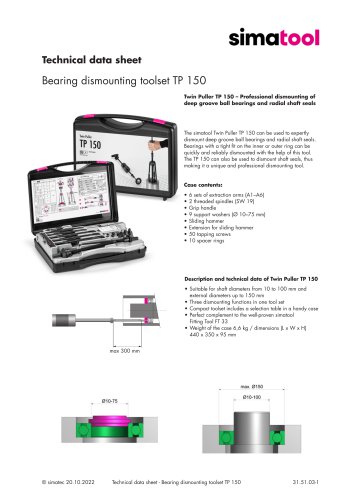 31 51 03 - Technical Data Sheet - TP 150 - EN