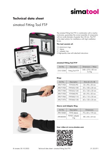 31 51 07 - Technical Data Sheet - FT-P - EN