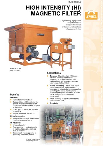 HIGH INTENSITY (HI) MAGNETIC FILTER