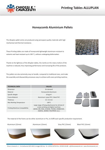 Printing Tables ALLUPLAN