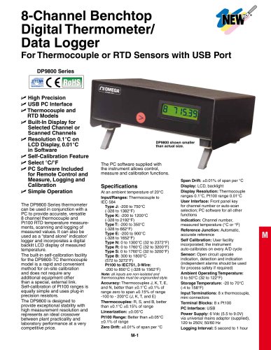 8-Channel Benchtop Digital Thermometer/ Data Logger