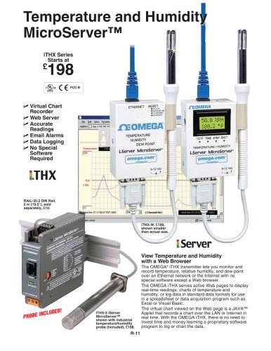 iServer Temperature + Humidity Ethernet Transmitter   iTHX-W and iTHX-M