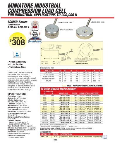 Miniature Button Style Compression Load Cell 