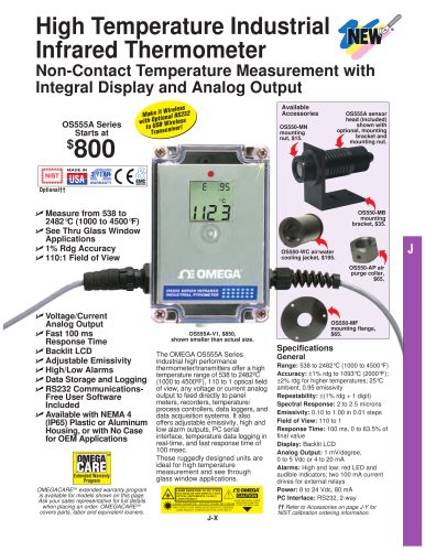 Non-Contact Infrared Thermometer/Transmitter OS555A Series