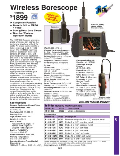  Wireless bore scope HHB1800