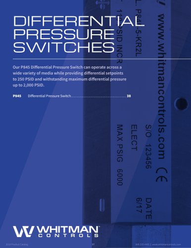 DIFFERENTIAL PRESSURE SWITCHES