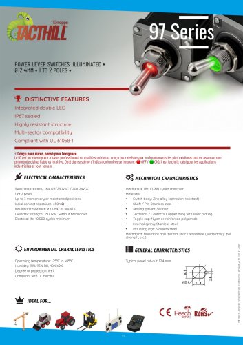 97 Series Lever Switches