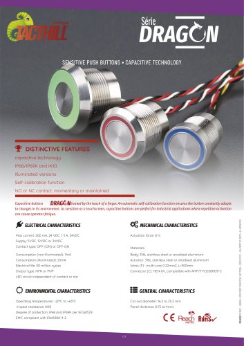 DRAGON Capacitive pushbutton switches
