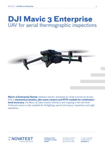 DJI Mavic 3 Enterprise - Technical Sheet