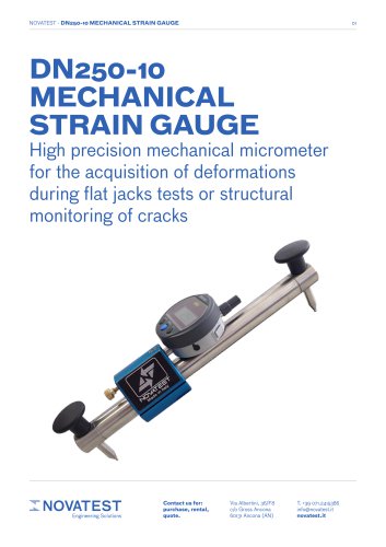 DN250-10 MECHANICAL STRAIN GAUGE - Technical Sheet