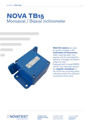 NOVA TB15 - Technical Sheet