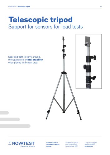 Telescopic Tripod - Technical Sheet