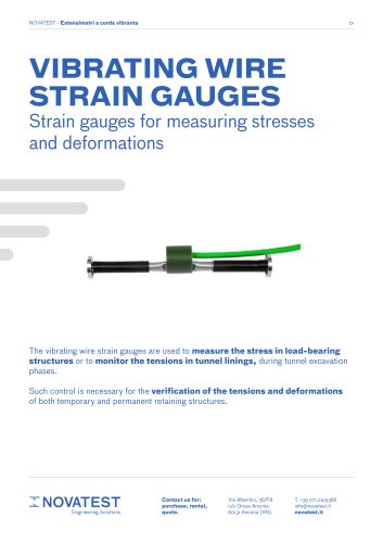 Vibrating wire strain gauges - Technical Sheet