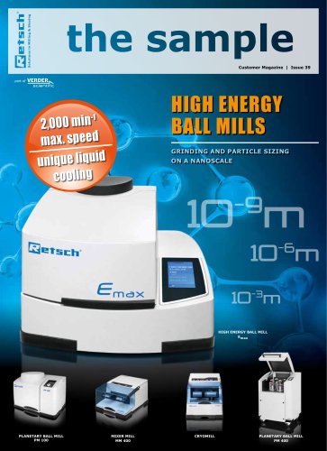 the sample - High Energy Ball Mills