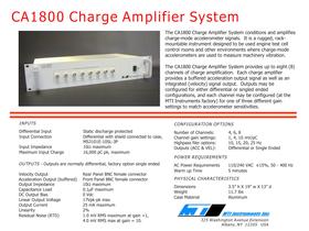 CA1800 CHARGE AMPLIFIER SYSTEM