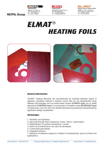  Elmat Flexible heaters