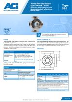 3-way flow sight glass type 590 PN 16/400