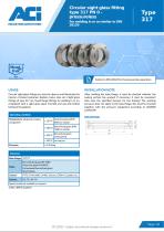 Circular sight glass fitting type 317 PN 0 - pressureless