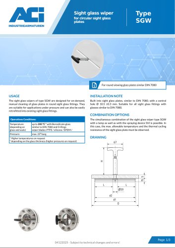 Sight glass wiper