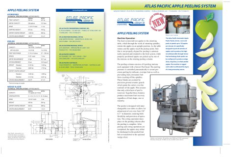 ATLAS PACIFIC APPLE PEELING SYSTEM