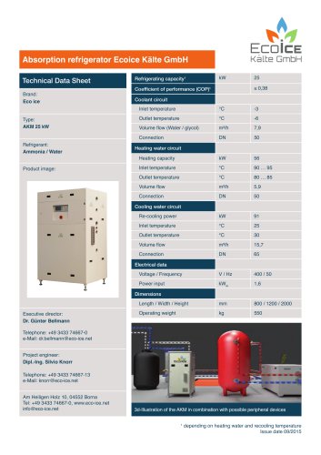 Absorption refrigerator Ecoice Kälte GmbH