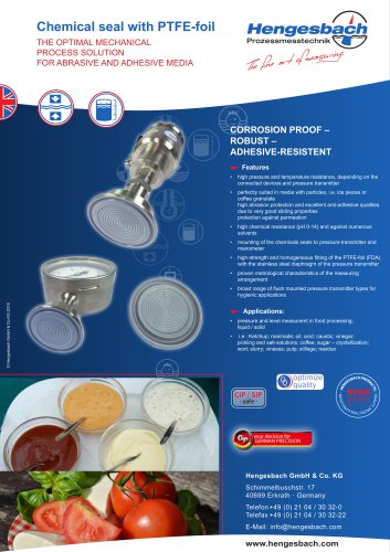 Chemical seal with PTFE-foil