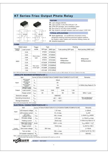 KT Series-Triac Output Photo Relay