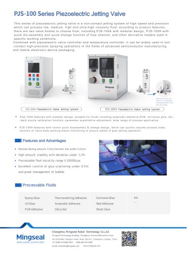 Mingseal PJS series Piezoelectric Jetting Valve