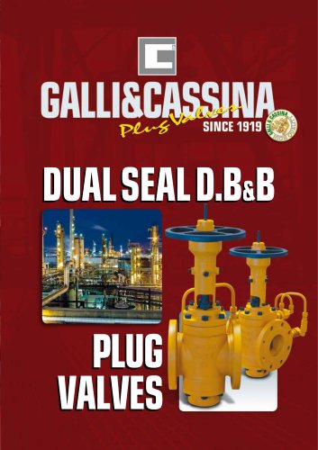 DUAL SEAL PLUG VALVES DB&B API 6D