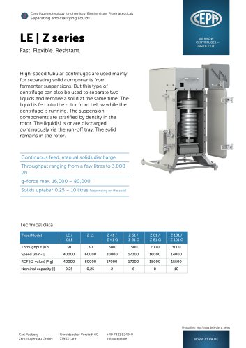 CEPA High-Speed Centrifuges