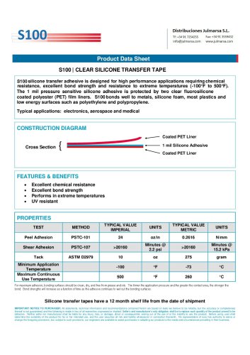 CLEAR SILICONE TRANSFER TAPE