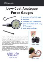 Low Cost Analogue Force Gauges