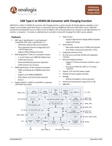 USB Type-C to HDMI2.0b Converter with Charging Function