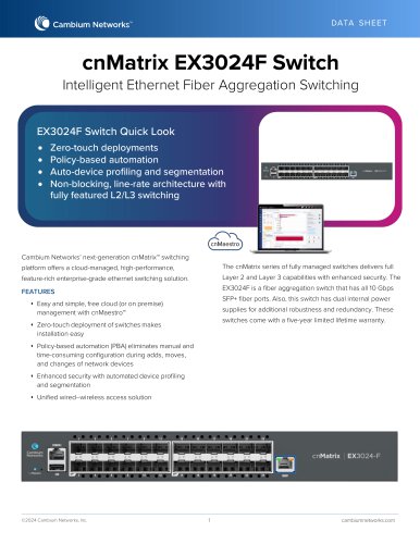 cnMatrix EX3024F Switch